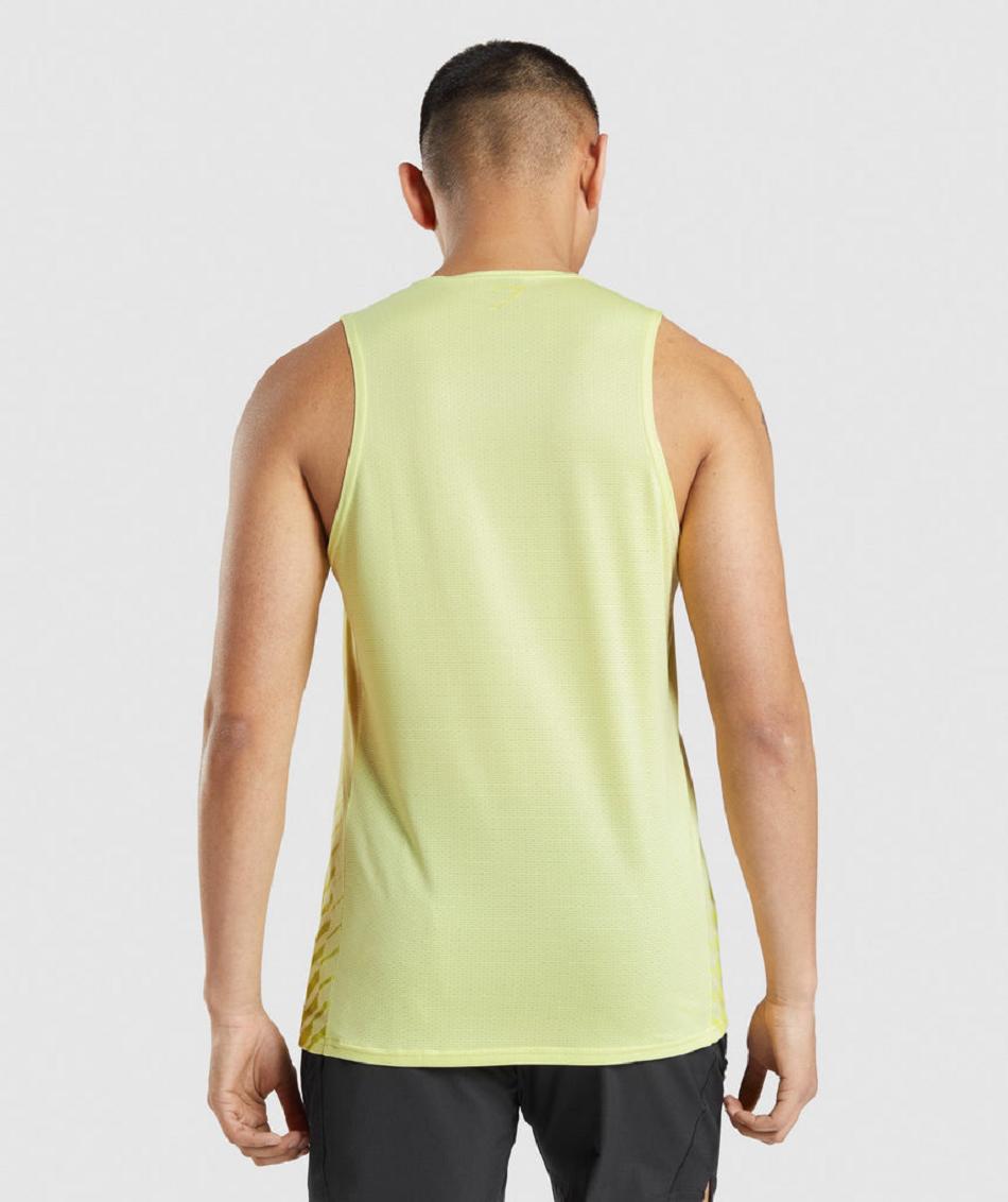 Camiseta Tirantes Gymshark Deporte Stripe Hombre Verde | CO 3235AHK